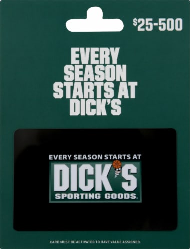 Dick's Sporting Goods $25-$500 Gift Card Perspective: front