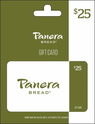 Panera Bread $25 Gift Card Perspective: front