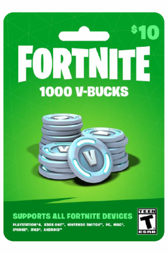 Fortnite 1000 V Bucks 10 Gift Card 1 Ct King Soopers