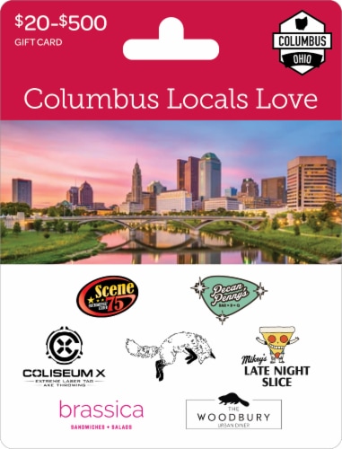 Columbus Locals Love $20-$500 Gift Card Perspective: front