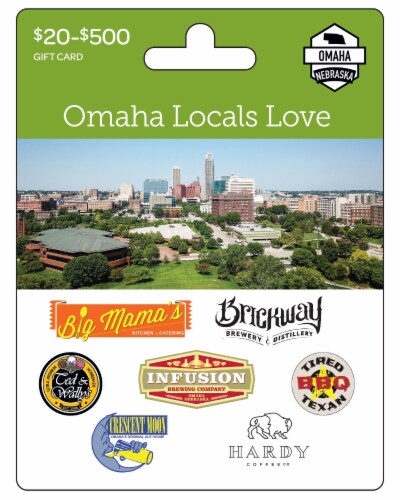 Omaha Locals Love $20-$500 Gift Card Perspective: front