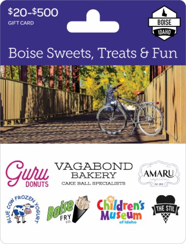 Boise Sweets Treats & Fun $20-$500 Gift Card Perspective: front