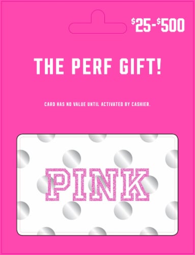 Pink $25-$500 Gift Card Perspective: front