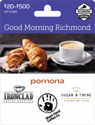 Good Morning Richmond $20-$500 Gift Card Perspective: front