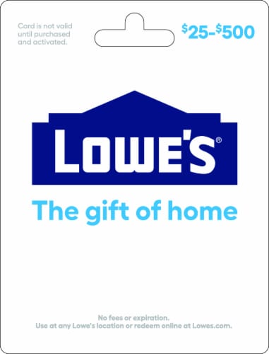 Lowe's® Gift Card ($25-500) Perspective: front