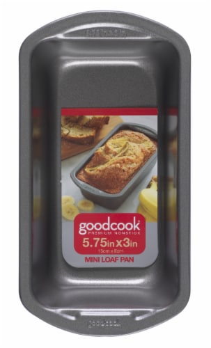 GoodCook® Nonstick Mini Loaf Pan - Gray Perspective: front