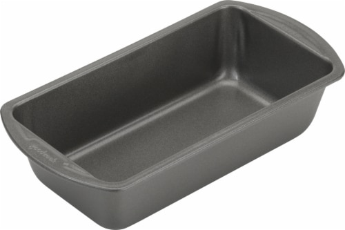 GoodCook Set of 2 Medium 8 x 4 Nonstick Steel Bread Loaf Pans, Gray