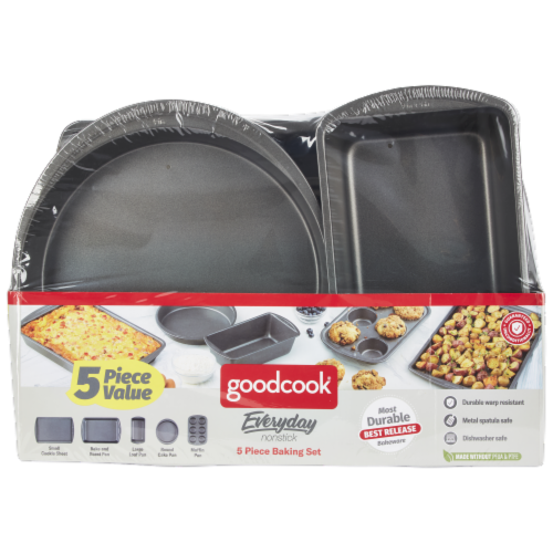 Goodcook Nonstick Steel 3-Piece Cookie Sheet Set