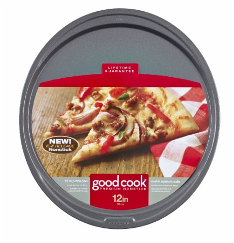 GoodCook® Premium Nonstick Pizza Pan - Silver Perspective: front