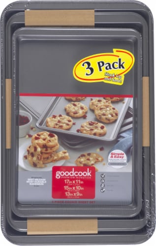 Good Cook Set Of 3 Non-Stick Cookie Sheet