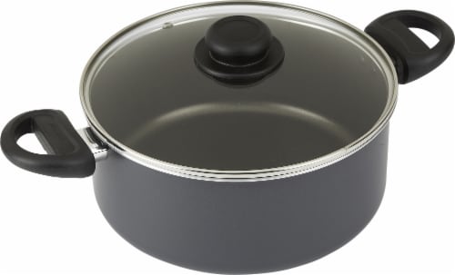 GoodCook Everyday Dutch Oven with Lid - Black Perspective: front