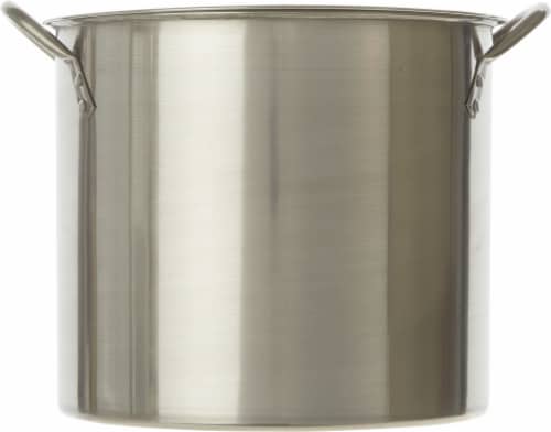GoodCook® Stainless Steel Stock Pot with Lid - Silver Perspective: front