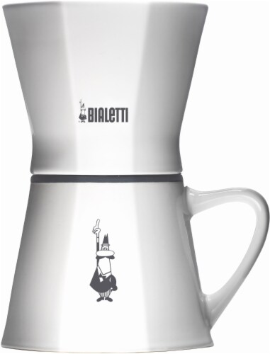 Melitta Pour Over Single Cup Coffee Brewer with Ceramic Mug, Black