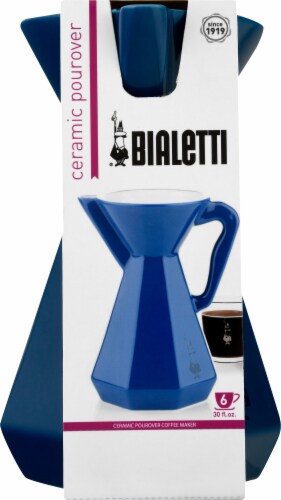 Bialetti Ceramic 30 fl oz Pourover Carafe - Blue Perspective: front