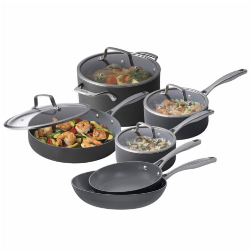 Bialetti Ceramic Pro Nonstick Cookware Set 10 Piece Gray 10 pc Fred Meyer