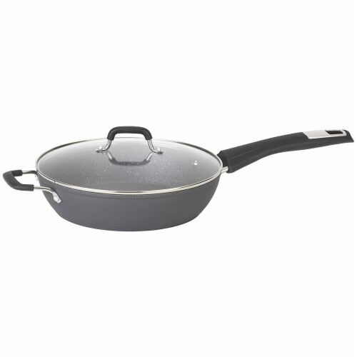 Bialetti Impact, Non-Stick 11 in. Covered Saute Pan, Gray