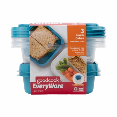 GoodCook® EveryWare® Lunch Cube Container Set Perspective: front