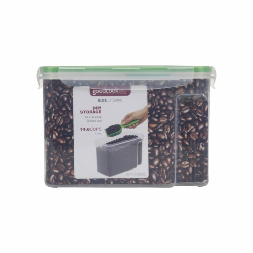 GoodCook® Medium Side Latching Food Storage Container with Scoop Perspective: front