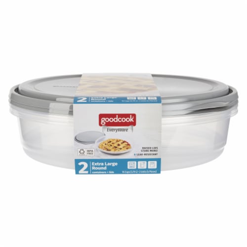 GoodCook® Extra Large Round Food Storage Containers Perspective: front