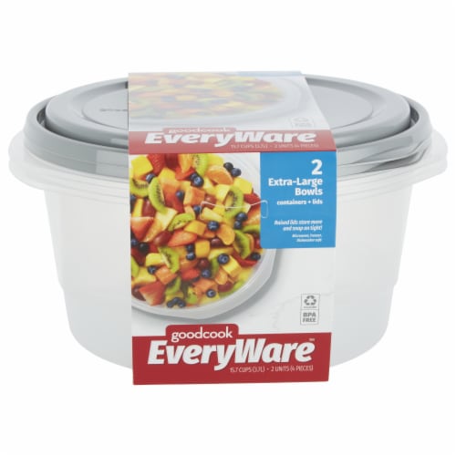 Good Cook EveryWare Extra Large Round Containers, 2 ct - Fry's