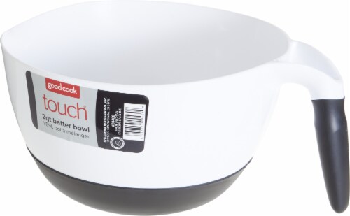 GoodCook® Touch Batter Bowl - White/Black Perspective: front