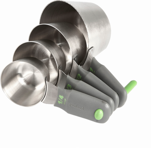 GoodCook® Stainless Steel Measuring Cup Set Perspective: front