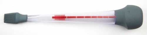 GoodCook® Pro Silicone Baster and Brush - Gray/Clear Perspective: front