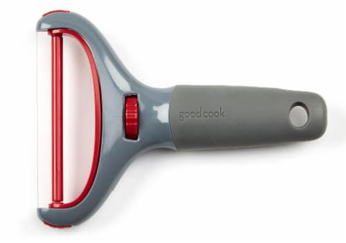 GoodCook® Pro Adjustable Cheese Slicer - Gray/Red Perspective: front