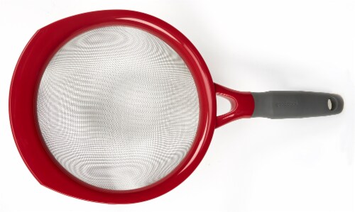 GoodCook® Pro Mesh Strainer - Gray/Red Perspective: front