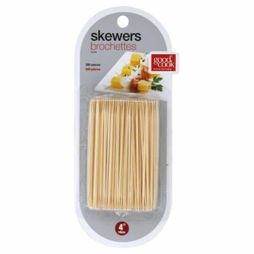 GoodCook® Wood Skewers - 300 Pack - Natural Perspective: front