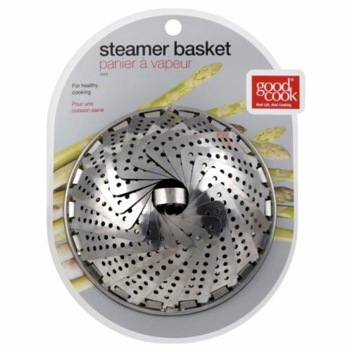 GoodCook® Stainless Steel Steamer Basket - Silver Perspective: front