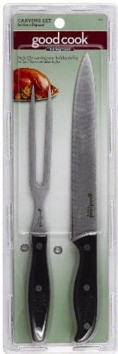 GoodCook® Turkey Time Carving Set - Silver Perspective: front
