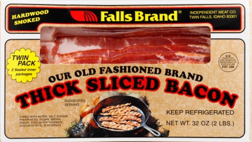 Falls Brand® Thick Slice Bacon Perspective: front