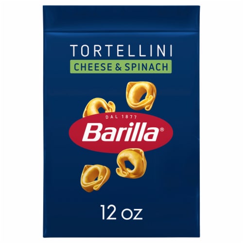 Barilla Cheese & Spinach Non-GMO and Pantry Friendly Dried Tortellini Pasta Perspective: front