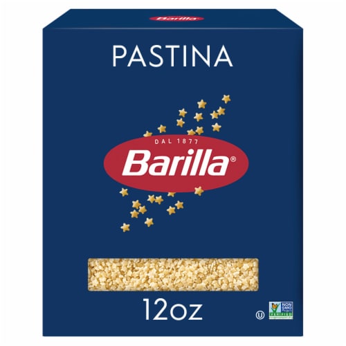 Barilla Blue Box Pastina Non-GMO Project Certified & Kosher Pasta Perspective: front