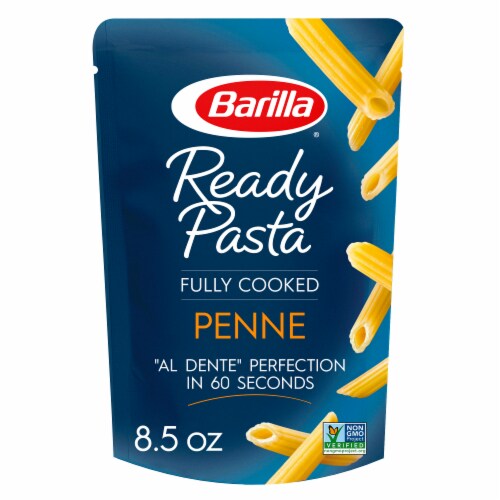 Barilla Ready Pasta Fully Cooked Non-GMO Certified Penne Pouch Perspective: front
