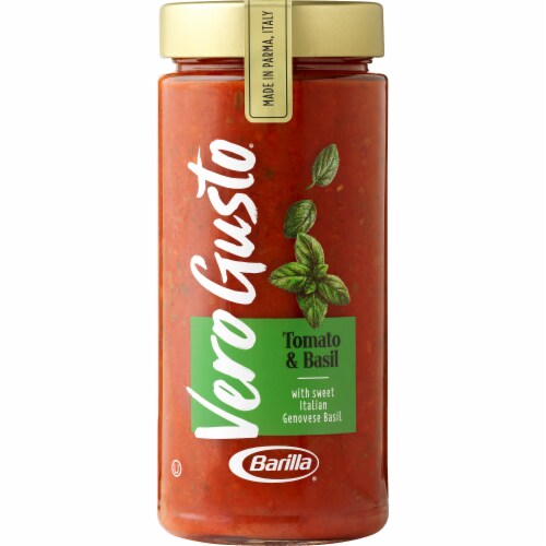 Vero Gusto Tomato & Basil Gluten Free Non-GMO & Kosher Pasta Sauce Perspective: front