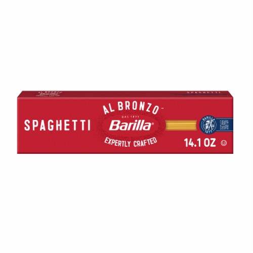 Barilla Al Bronzo Spaghetti Non-Gmo Kosher Bronze Cut Premium Pasta Perspective: front