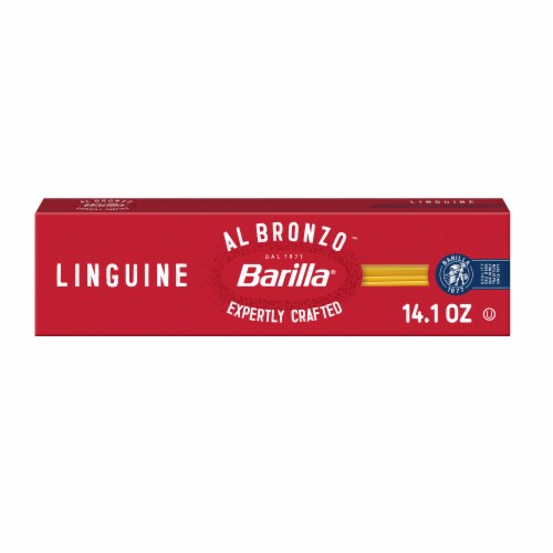 Barilla Al Bronzo Linguine Non-Gmo Kosher Bronze Cut Premium Pasta Perspective: front