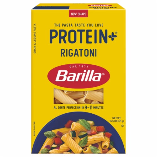 Barilla® Protein+® Rigatoni Perspective: front