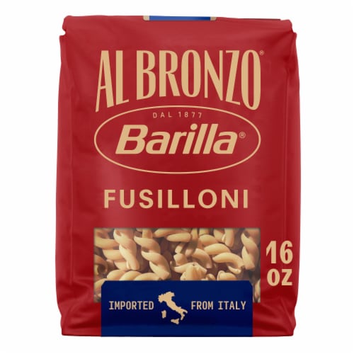 Barilla Al Bronzo Fusilloni Pasta Perspective: front
