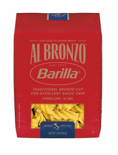 Barilla Al Bronzo Fusilloni Pasta Perspective: front