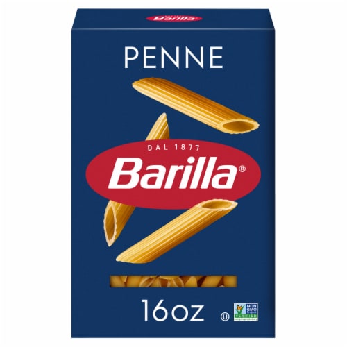 Barilla Penne Pasta, Quality Non-GMO and Kosher Certified Pasta Perspective: front