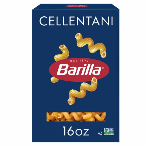 Barilla Cellentani Pasta Quality Non-GMO and Kosher Certified Pasta Perspective: front