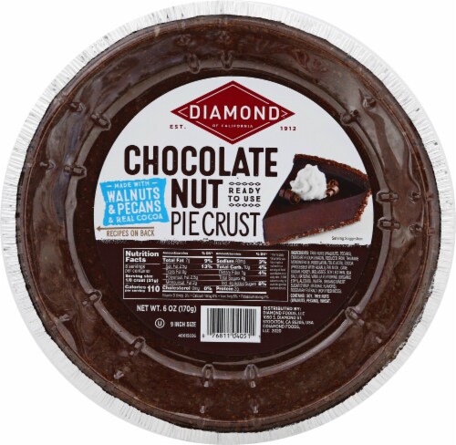 Diamond of California Chocolate Nut Pie Crust Perspective: front
