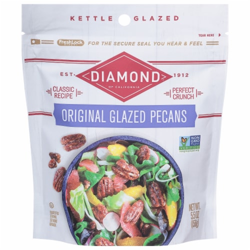 Diamond Original Glazed Pecans Perspective: front
