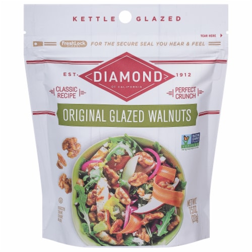 Diamond® Original Glazed Walnuts Perspective: front