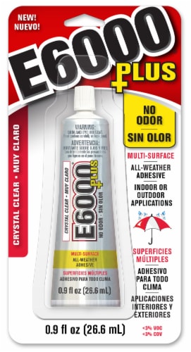 E6000 Plus Multipurpose Adhesive - Crystal Clear Perspective: front