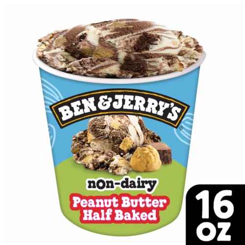 Ben & Jerry's Peanut Butter Half Baked ® Frozen Non-Dairy Dessert Perspective: front