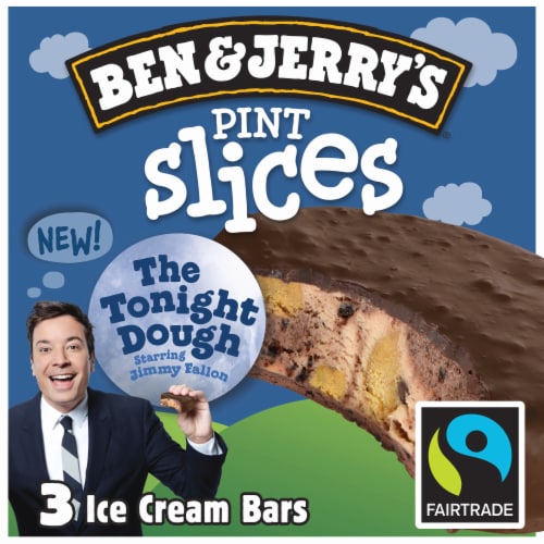 Ben & Jerry’s® The Tonight Dough Pint Slices Caramel Ice Cream Bars Perspective: front
